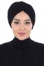 Jill - Turbante Di Cotone Nero - Ayse Turban