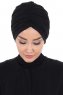 Jill - Turbante Di Cotone Nero - Ayse Turban