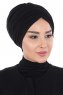 Jill - Turbante Di Cotone Nero - Ayse Turban