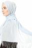 Kadri - Hijab Grigio Chiaro Con Perle - Özsoy