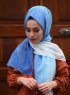 Khawla - Hijab Fantasia Di Cotone Azzurro