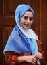 Khawla - Hijab Fantasia Di Cotone Azzurro