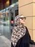 Lamia - Hijab Fantasia Di Crêpe Creme - Mirach