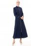 Lylah - Abaya Blu Navy - Miss Cazibe