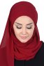 Malin - Hijab Chiffon Pratico Bordò