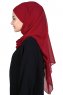 Malin - Hijab Chiffon Pratico Bordò