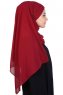 Malin - Hijab Chiffon Pratico Bordò