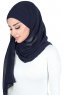 Malin - Hijab Chiffon Pratico Blu Navy