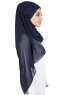 Malin - Hijab Chiffon Pratico Blu Navy