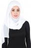 Malin - Hijab Chiffon Pratico Bianco Sporco
