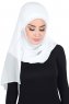 Malin - Hijab Chiffon Pratico Bianco Sporco