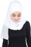 Malin - Hijab Chiffon Pratico Bianco Sporco
