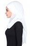 Malin - Hijab Chiffon Pratico Bianco Sporco