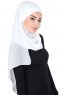 Malin - Hijab Chiffon Pratico Bianco Sporco