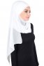 Malin - Hijab Chiffon Pratico Bianco Sporco