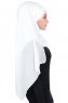 Malin - Hijab Chiffon Pratico Bianco Sporco