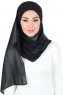 Malin - Hijab Chiffon Pratico Nero