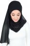 Malin - Hijab Chiffon Pratico Nero