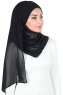 Malin - Hijab Chiffon Pratico Nero