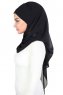 Malin - Hijab Chiffon Pratico Nero