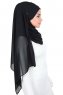 Malin - Hijab Chiffon Pratico Nero