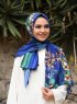 Marwa - Hijab Fantasia Crepe Blu