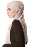 Melek - Hijab Jersey Premium Taupe Chiaro - Ecardin