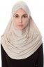 Mia - Hijab Al Amira Taupe Chiaro One-Piece - Ecardin