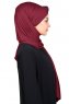 Mikaela - Hijab Cotone Pratico Bordò & Blu Navy