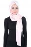 Mikaela - Hijab Cotone Pratico Rosa Antico & Creme