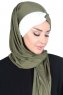 Mikaela - Hijab Cotone Pratico Cachi & Creme