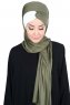 Mikaela - Hijab Cotone Pratico Cachi & Creme