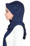 Mikaela - Hijab Cotone Pratico Blu Navy & Rosa Antico