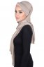 Mikaela - Hijab Cotone Pratico Taupe & Rosa Antico