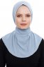 Narin - Hijab Crepe Pratico One Piece Azzurro