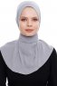 Narin - Hijab Crepe Pratico One Piece Grigio Chiaro