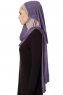 Naz - Hijab Pratico One Piece Viola & Grigio Pietra - Ecardin