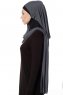 Naz - Hijab Pratico One Piece Grigio Scuro & Nero - Ecardin