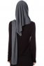 Naz - Hijab Pratico One Piece Grigio Scuro & Nero - Ecardin