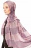 Necla - Hijab Rosa Scuro Due Colori - Özsoy