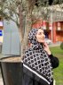 Nona - Hijab Fantasia Di Cotone Nero - Mirach