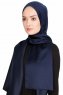 Nuray Glansig Mörkblå Hijab 8A12b