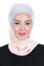 Olga - Hijab Pratico Beige & Argento