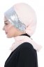 Olga - Hijab Pratico Beige & Argento