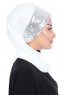 Olga - Hijab Pratico Bianco Sporco & Argento