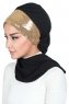 Olga - Hijab Pratico Nero & Oro