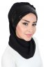 Olga - Hijab Pratico Nero & Nero