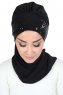 Olga - Hijab Pratico Nero & Nero