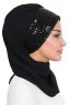 Olga - Hijab Pratico Nero & Nero