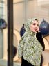 Parisha - Hijab Fantasia Di Cotone Verde - Mirach
